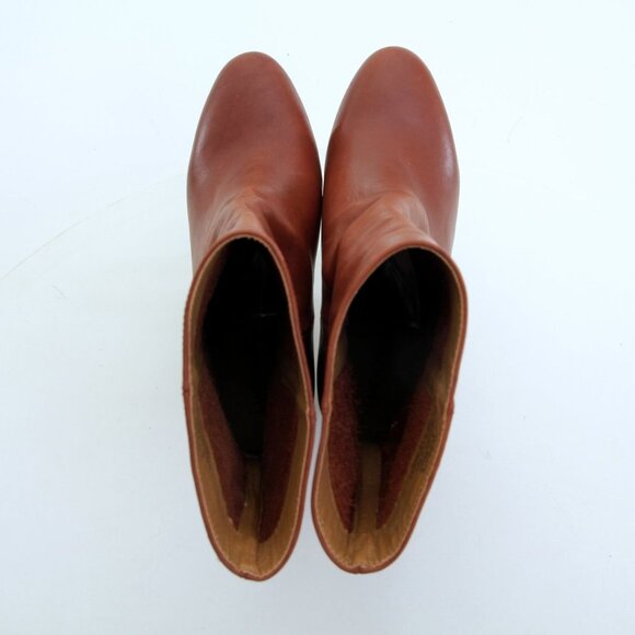 Lucky Brand Walwyn Leather Mid Calf Block Heeled Booties - Picture 8 of 14